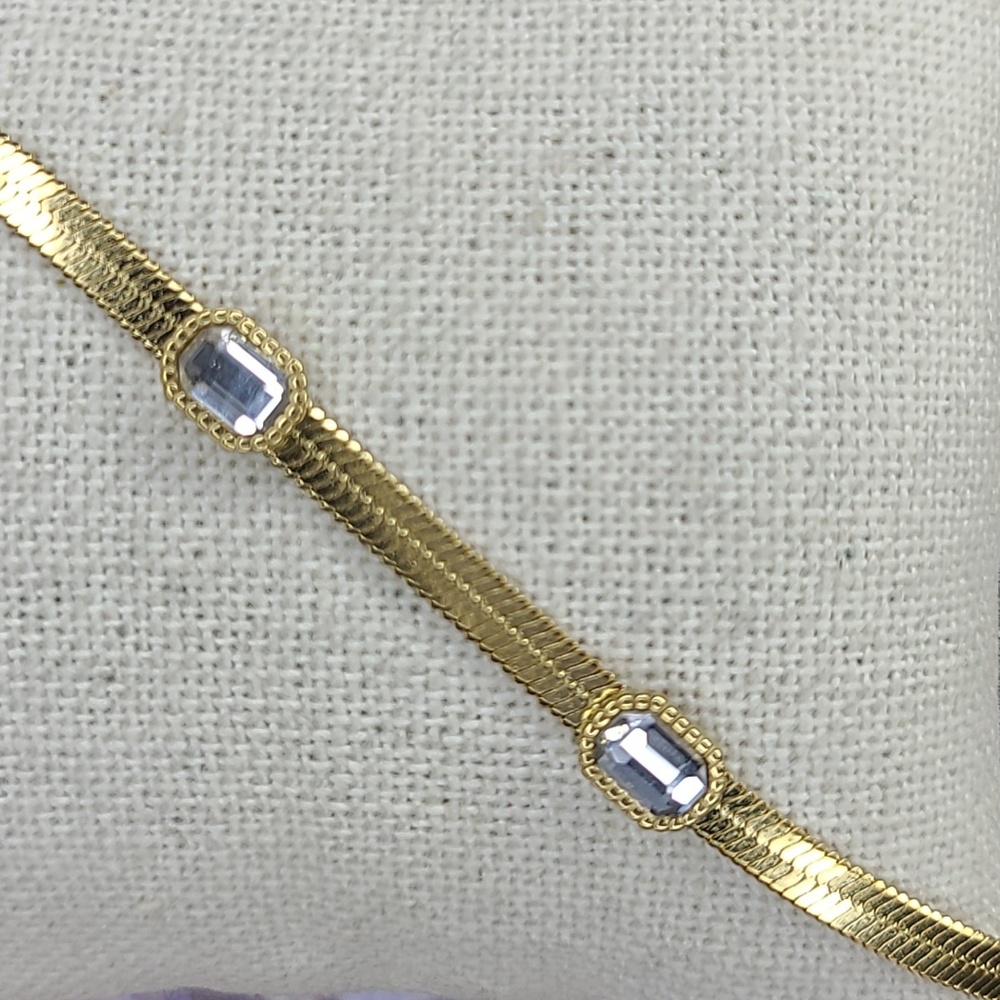 Gold Omega Chain Bracelet Brand New European Design Contemporary Fashion Style - Picture 4 of 6